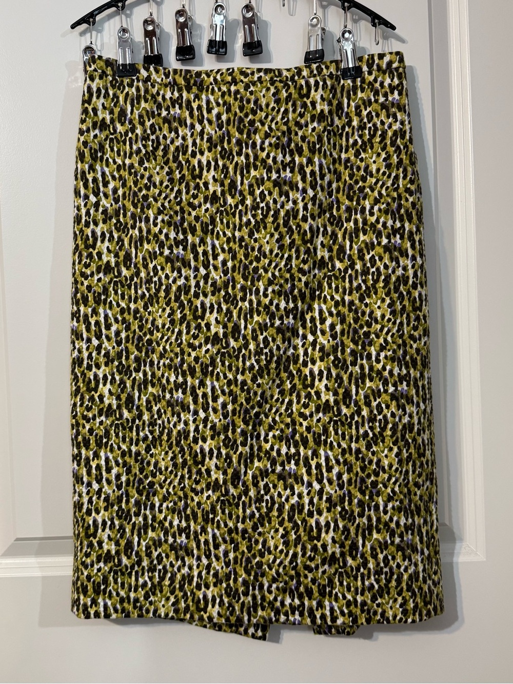 J.Crew Leopard Print Pencil Skirt Women’s Size 4 Lined Career Office Midi Skirt